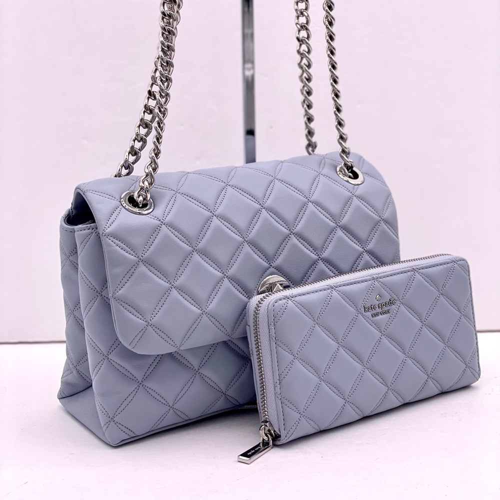 kate spade Natalia Medium Quilted Chain Shoulder Bag with Matching Wallet
